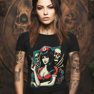 Niedlicher Horror Nurse T-Shirt
