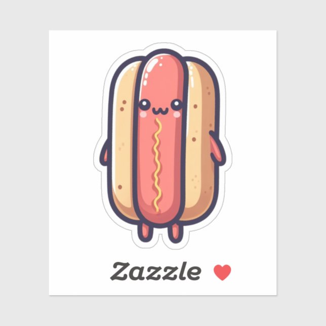 Niedlicher Hot Dog Vinyl Stickers Aufkleber (Blatt)