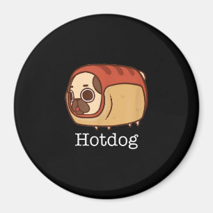 Niedlicher Hotdog   Lieblicher Mops Hund Lover Magnet