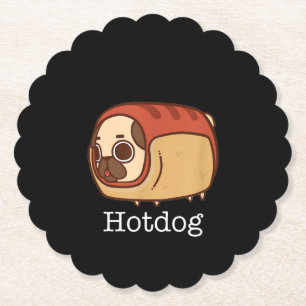 Niedlicher Hotdog Lieblicher Mops Hund Lover Untersetzer