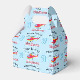 Niedlicher Hubschrauber Geburtsname und -alter Geschenkschachtel