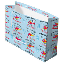 Niedlicher Hubschrauber Geburtsname und -alter Große Geschenktüte