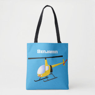 Niedlicher Hubschrauber mit gelbem Cartoon