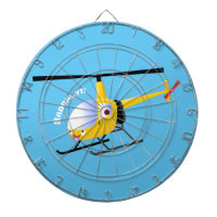Niedlicher Hubschrauber mit gelbem Cartoon