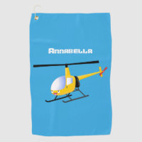 Niedlicher Hubschrauber mit gelbem Cartoon