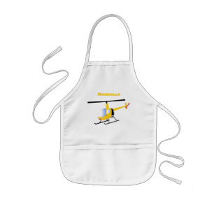 Niedlicher Hubschrauber mit gelbem Cartoon Kinderschürze