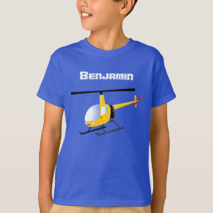 Niedlicher Hubschrauber mit gelbem Cartoon T-Shirt