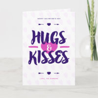 Niedlicher Hugs & Kisses Rustikaler Valentinstag