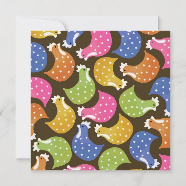 Niedlicher Huhn-Henne-NachtJunggeselinnen-Abschied Einladung (Vorderseite)