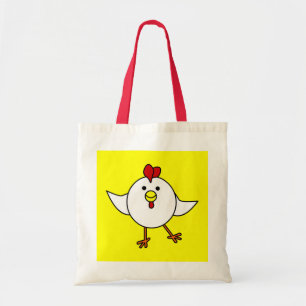 Niedlicher Huhn-Tanz - Weiß und Gelb Tragetasche