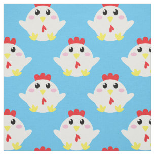 Niedlicher Hühnerkids Farm Bird Cartoon Stoff
