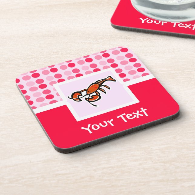 Niedlicher Hummer Getränkeuntersetzer (Linke Seite)