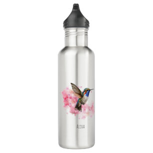 Niedlicher Hummingvogel Wasserfarbe Personalisiert Edelstahlflasche
