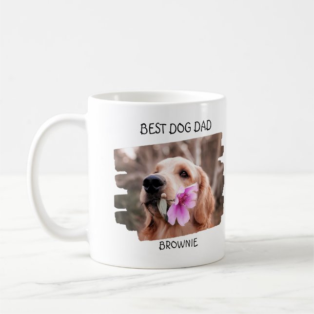 Niedlicher Hund 2 Fotovorlage Bester Hund Vater Kaffeetasse (Links)