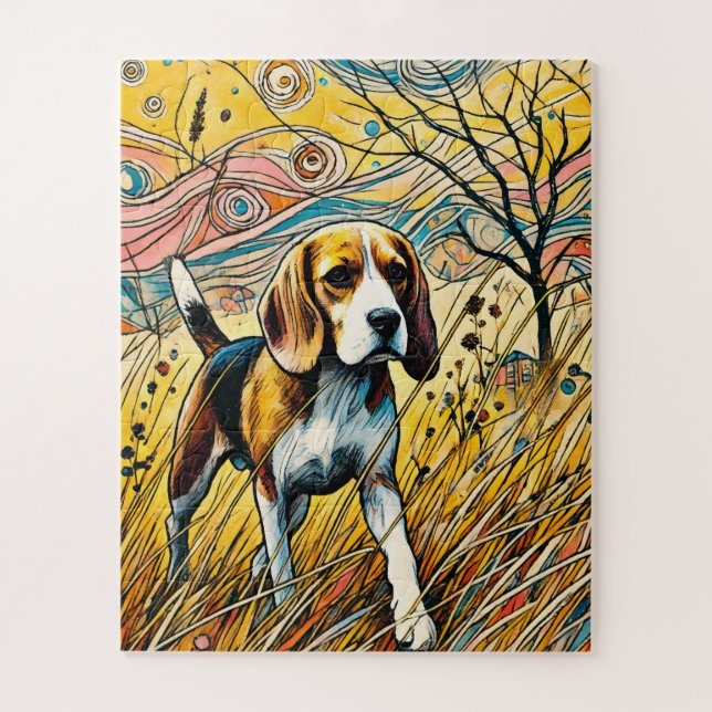 Niedlicher Hund 50 Stück Kinder Puzzle (Vertikal)