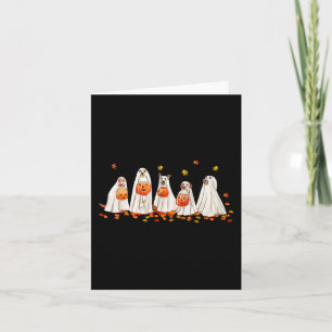 Niedlicher Hund als Ghost Halloween Fun Boo1 verkl Karte