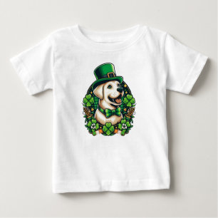 Niedlicher Hund am Sankt Patrick Baby T-shirt