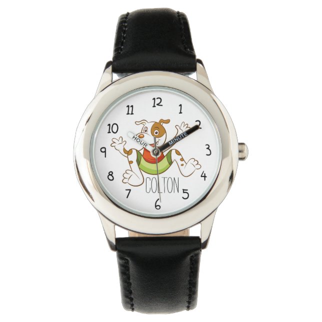 Niedlicher Hund Armbanduhr (Vorderseite)