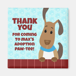 Niedlicher Hund auf Zaun Pet Adoption Pawprints Vi Magnet