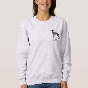 Niedlicher Hund aus schwarzem Italienisch mit benu Sweatshirt