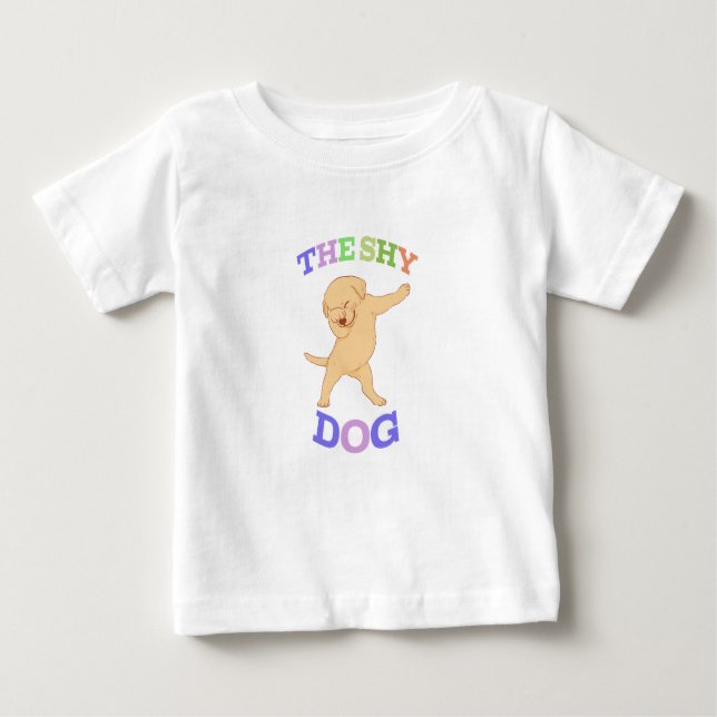 Niedlicher Hund Baby T-shirt (Vorderseite)