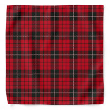 Niedlicher Hund Bandana Red Tartan Karierter Karo