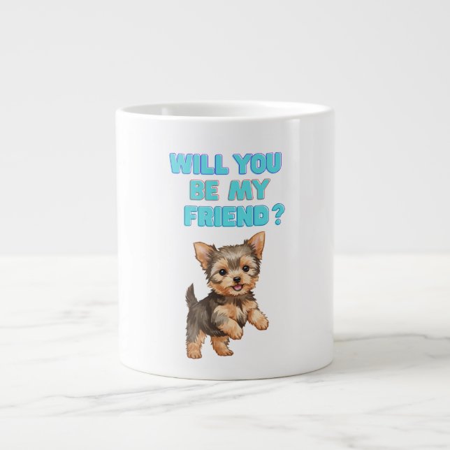 Niedlicher Hund Becher Jumbo-Tasse (Vorderseite)
