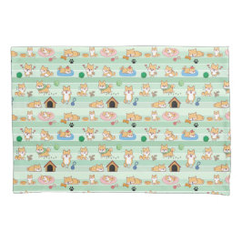 niedlicher Hund beim Springen Kissenbezug