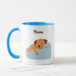 Niedlicher Hund benutzerdefinierbarer Name Tasse