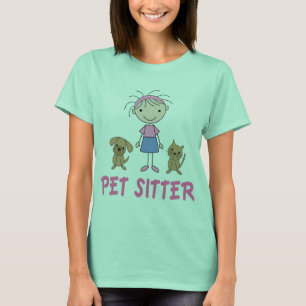 Niedlicher Hund Beruf Haustier Sitter T-Shirt