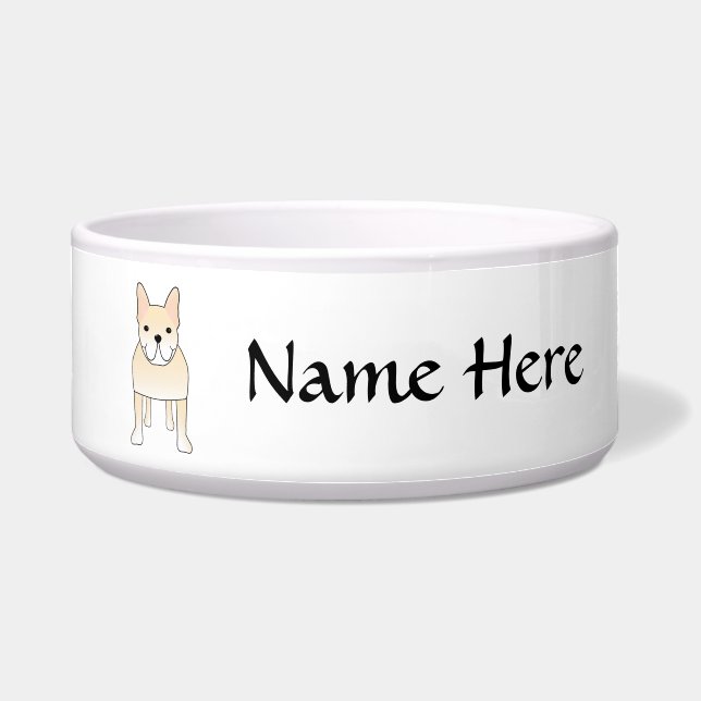 Niedlicher Hund. Blasse französische Napf (Vorderseite)