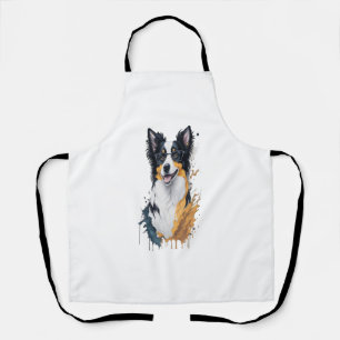 Niedlicher Hund Border Collie Schürze