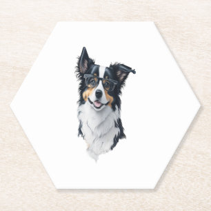 Niedlicher Hund Border Collie Untersetzer