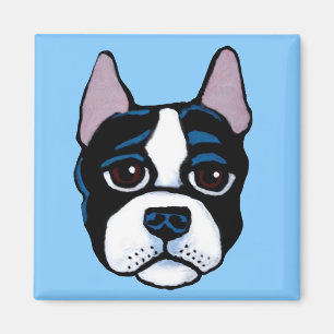 Niedlicher Hund, Boston Bull Terrier Welpe Magnet