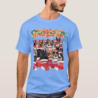 Niedlicher Hund bricht Weihnachtshund Lover lustig T-Shirt