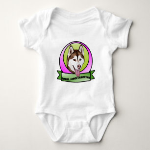 Niedlicher Hund des sibirischen Schlittenhunds Baby Strampler