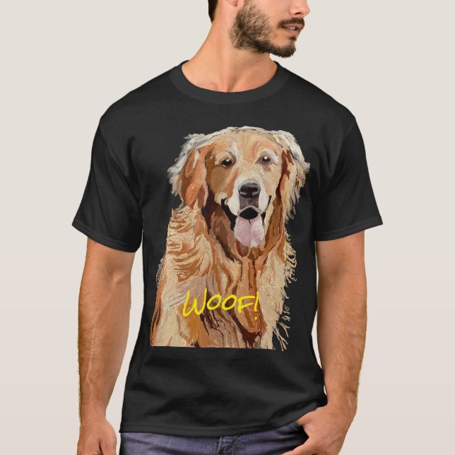 Niedlicher Hund Dreamy Golden Retriever T-Shirt (Vorderseite)