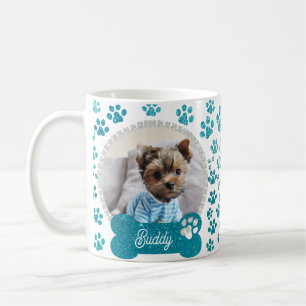 Niedlicher Hund Foto Rahmen Glitzer- und Paws Must Kaffeetasse