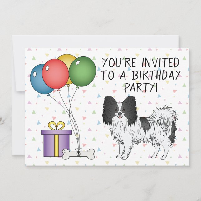 Niedlicher Hund - Geburtstag Einladung (Vorderseite)