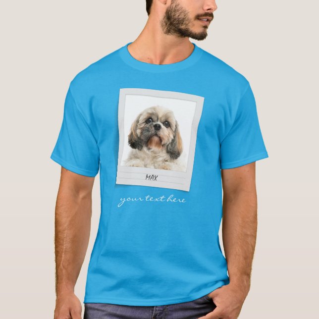 Niedlicher Hund Geburtstag Foto kundenspezifisch T-Shirt (Vorderseite)