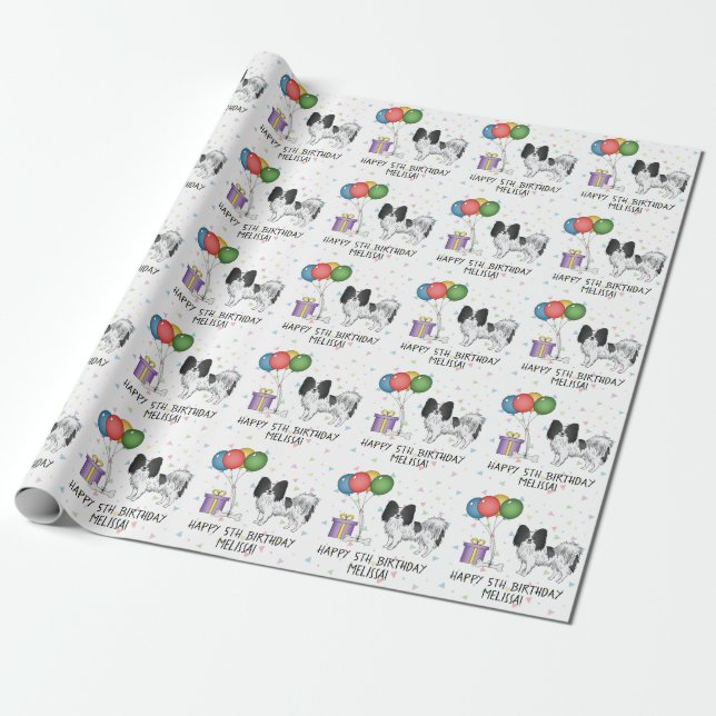 Niedlicher Hund - Geburtstag Geschenkpapier (Ungerollt)