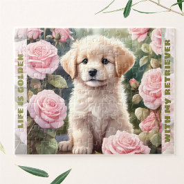 Niedlicher Hund Golden Retriever Puppy Individuell Puzzle