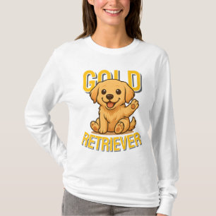 Niedlicher Hund Golden Retriever Unisex Mann Kleid T-Shirt
