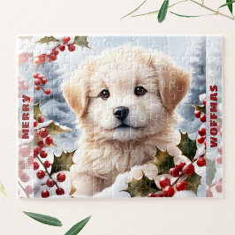 Niedlicher Hund Golden Retriever Welpenname Puzzle