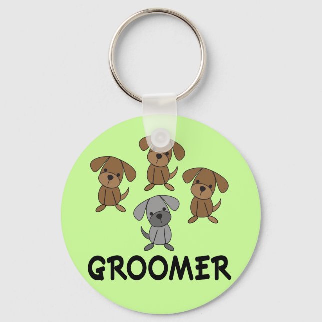 Niedlicher Hund Groomer Beruf Geschenk Schlüsselanhänger (Vorderseite)