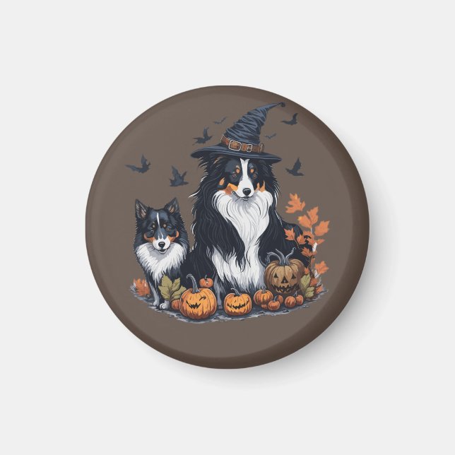 Niedlicher Hund Halloween Magnet (Vorne)