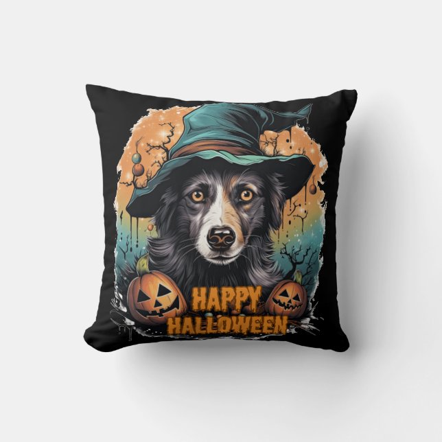 niedlicher Hund Halloween-Party Kissen (Vorderseite)