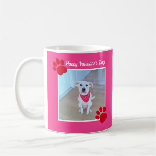 Niedlicher Hund Happy Valentines Day Red Paws 2 Fo Kaffeetasse