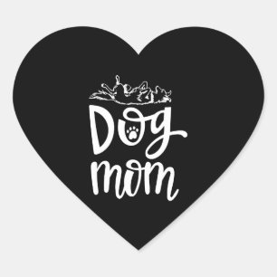 Niedlicher Hund Herz-Aufkleber