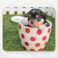 Niedlicher Hund in der Tasse für Kinder
